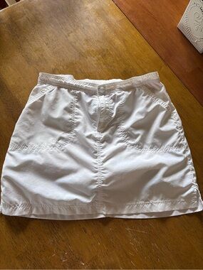 Lands’ End White Swim Skort Built-In Shorts UPF Women’s Size 8